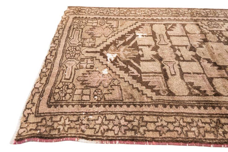 Detail image of 2' 10 x 8' 4 Hand Knotted Ultra Vintage Persian Wool Runner Rug