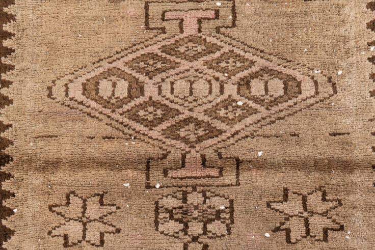 Detail image of 2' 10 x 8' 4 Hand Knotted Ultra Vintage Persian Wool Runner Rug