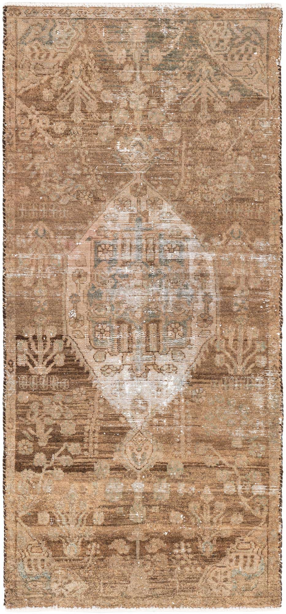 2' 10 x 6' 2 Hand Knotted Ultra Vintage Persian Wool Runner Rug