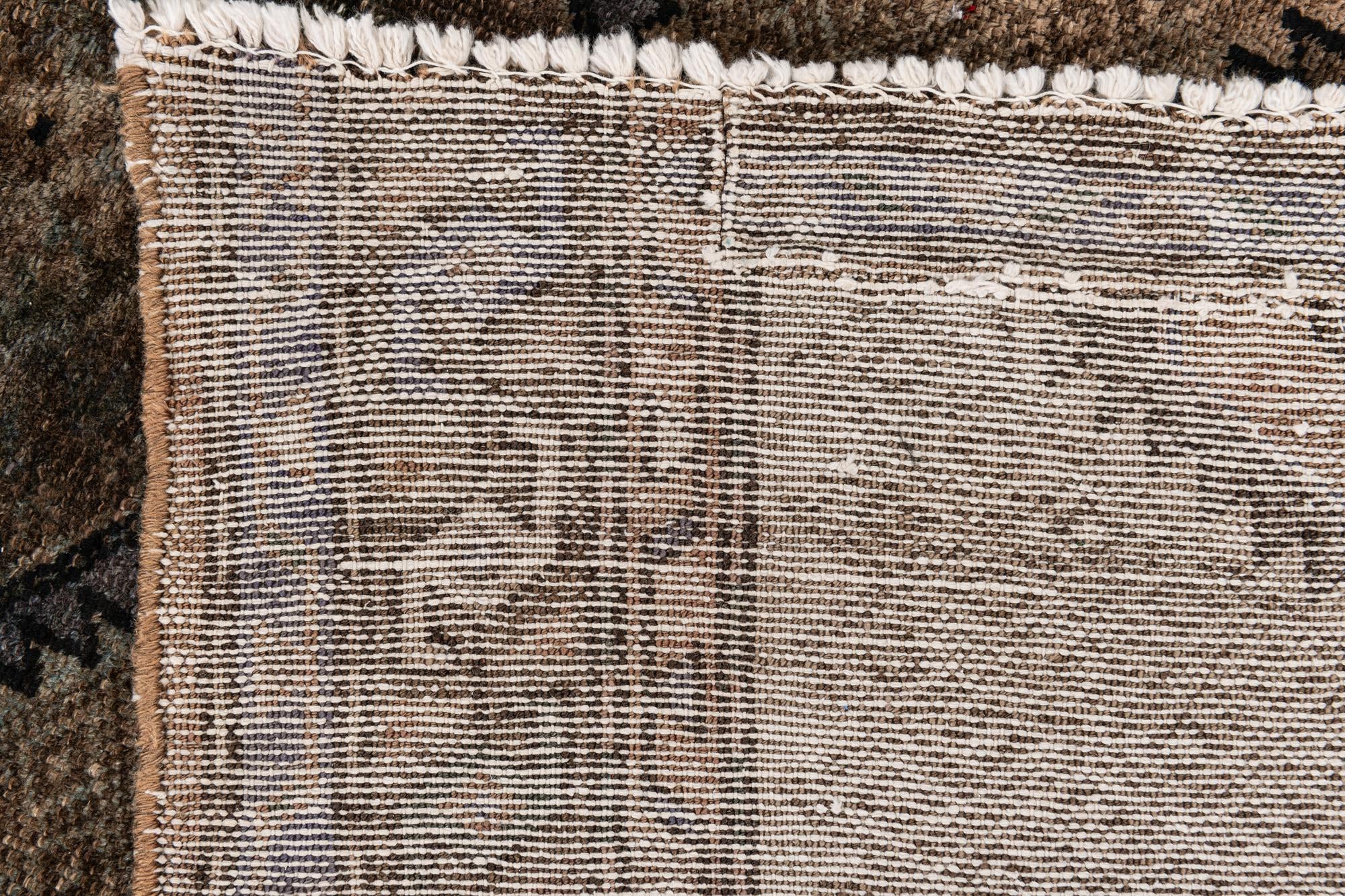 110cm x 235cm anudado a mano Ultra Vintage Alfombra Persa Lana Pasillera