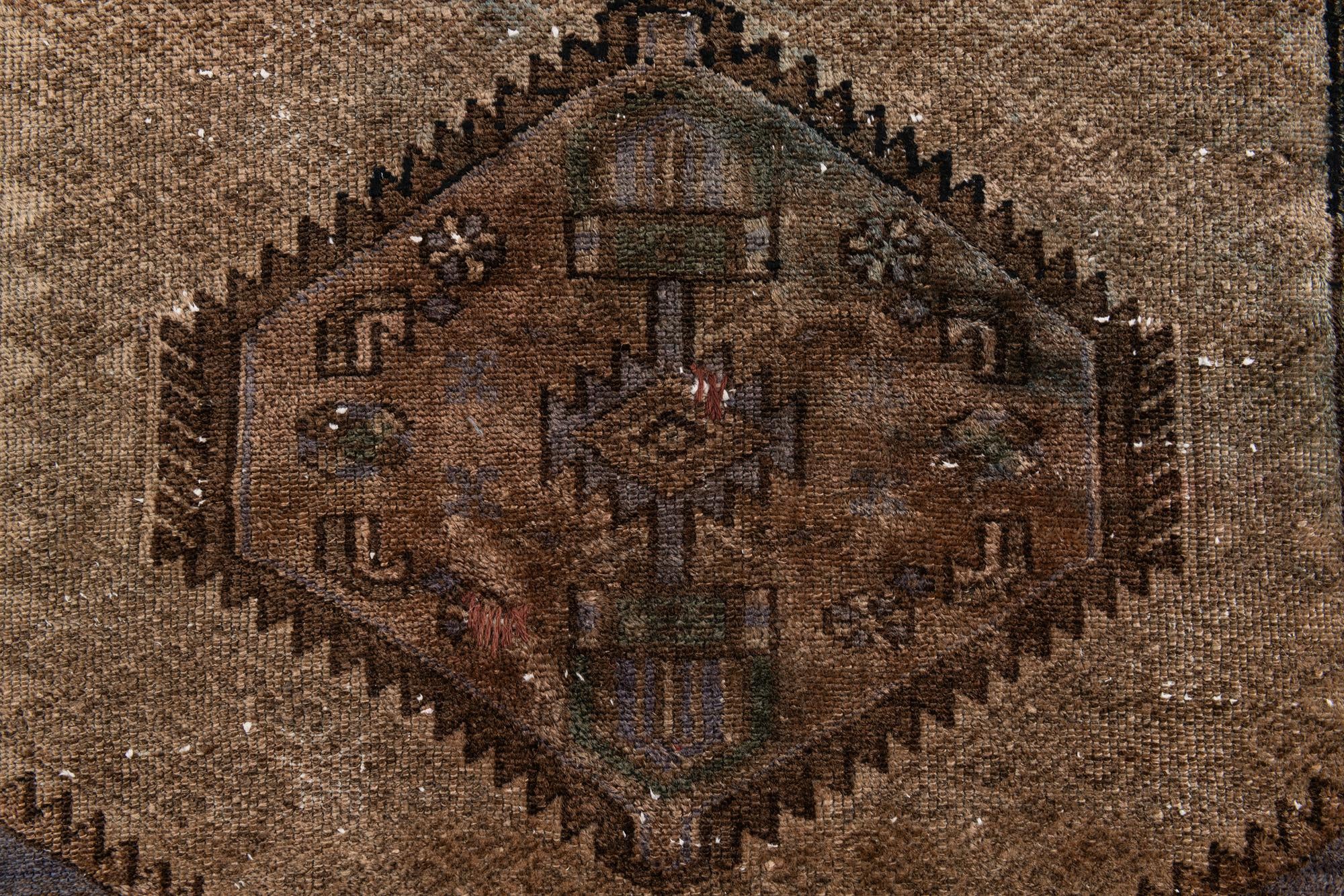 110cm x 235cm anudado a mano Ultra Vintage Alfombra Persa Lana Pasillera