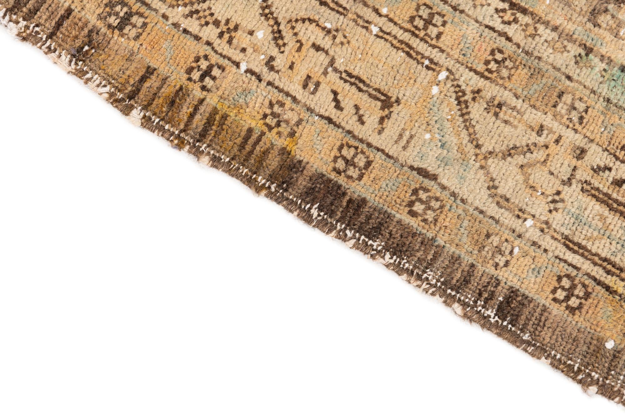 4' x 9' 10 Hand Knotted Ultra Vintage Persian Wool Runner Rug
