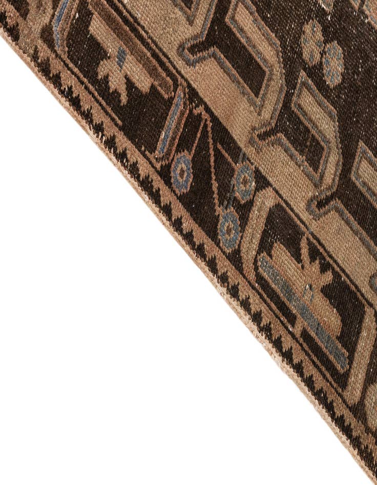 Detail image of 3' 5 x 9' 6  Hand Knotted Ultra Vintage Persian Wool Runner Rug