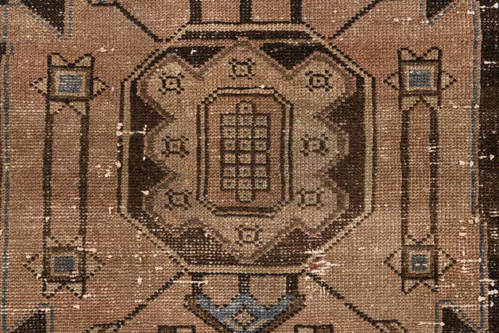 3' 5 x 9' 6 Hand Knotted Ultra Vintage Persian Wool Runner Rug