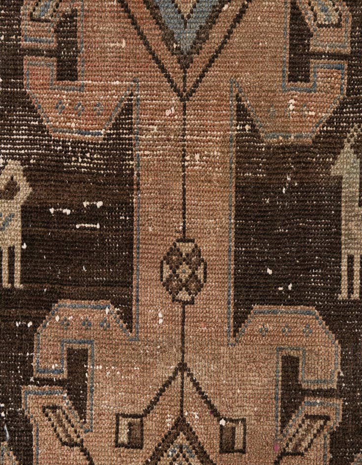 Detail image of 3' 5 x 9' 6  Hand Knotted Ultra Vintage Persian Wool Runner Rug