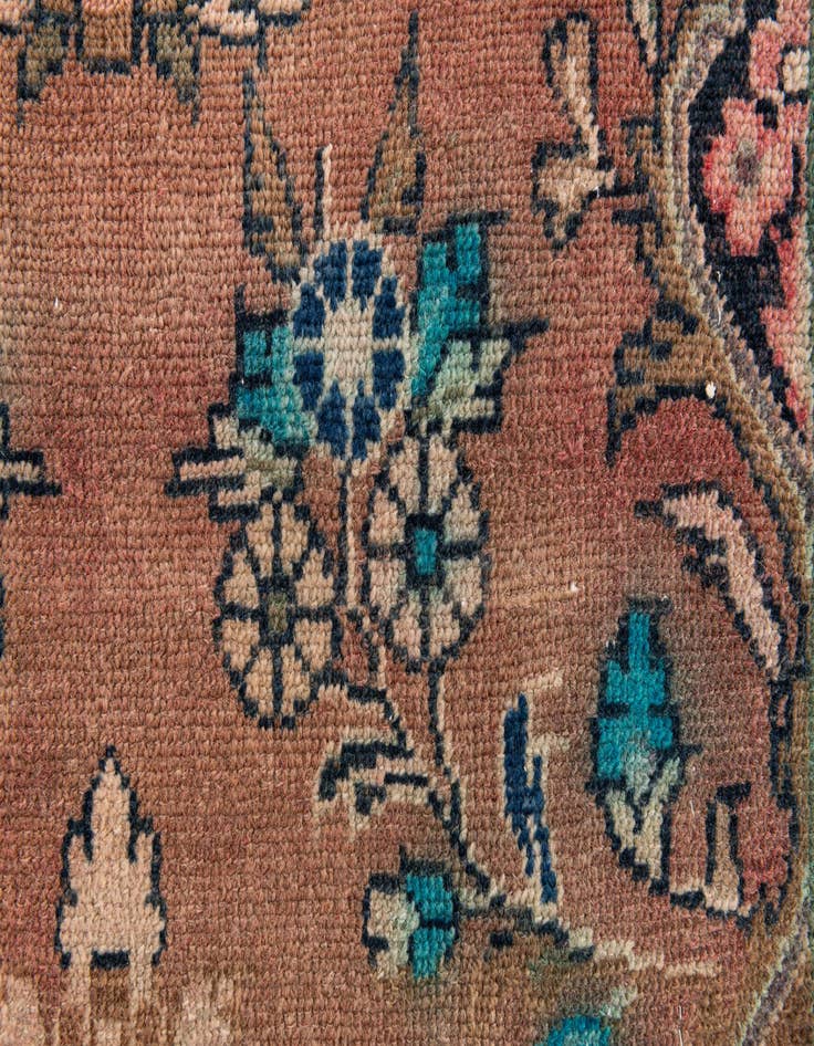 Detail image of 2' 4 x 9' 3  Hand Knotted Ultra Vintage Persian Wool Runner Rug