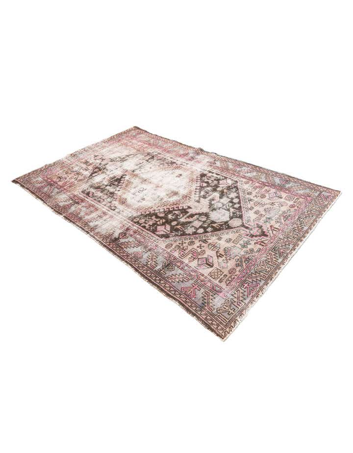 4' 4 x 7' 4 Hand Knotted Ultra Vintage Persian Wool Runner Rug