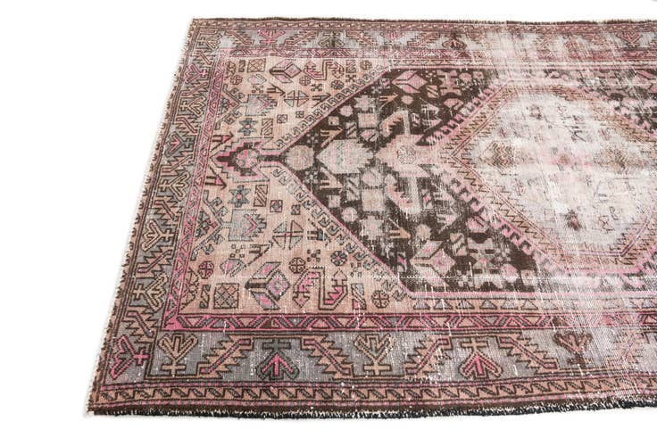 Detail image of 4' 4 x 7' 4 Hand Knotted Ultra Vintage Persian Wool Runner Rug