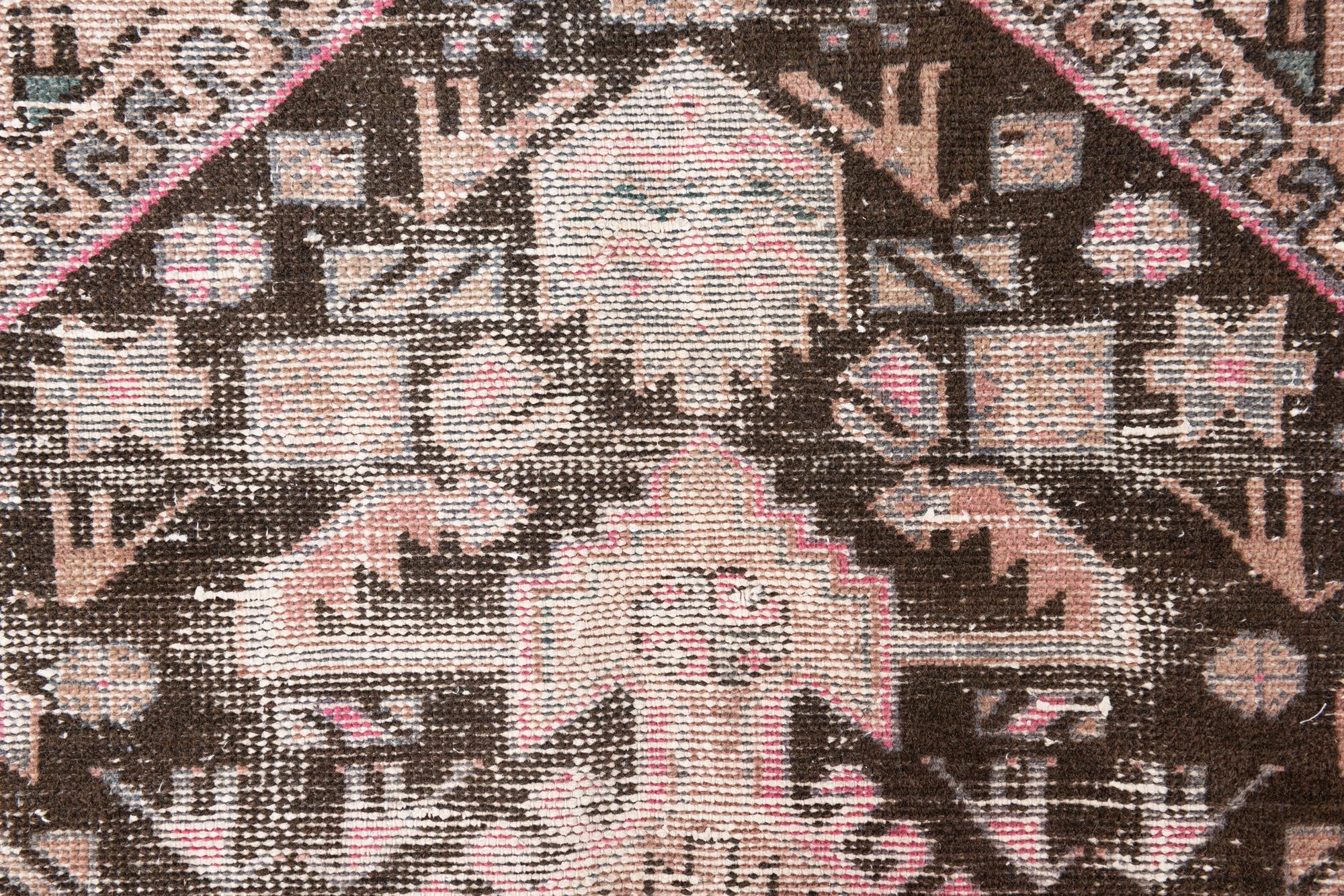 4' 4 x 7' 4 Hand Knotted Ultra Vintage Persian Wool Runner Rug