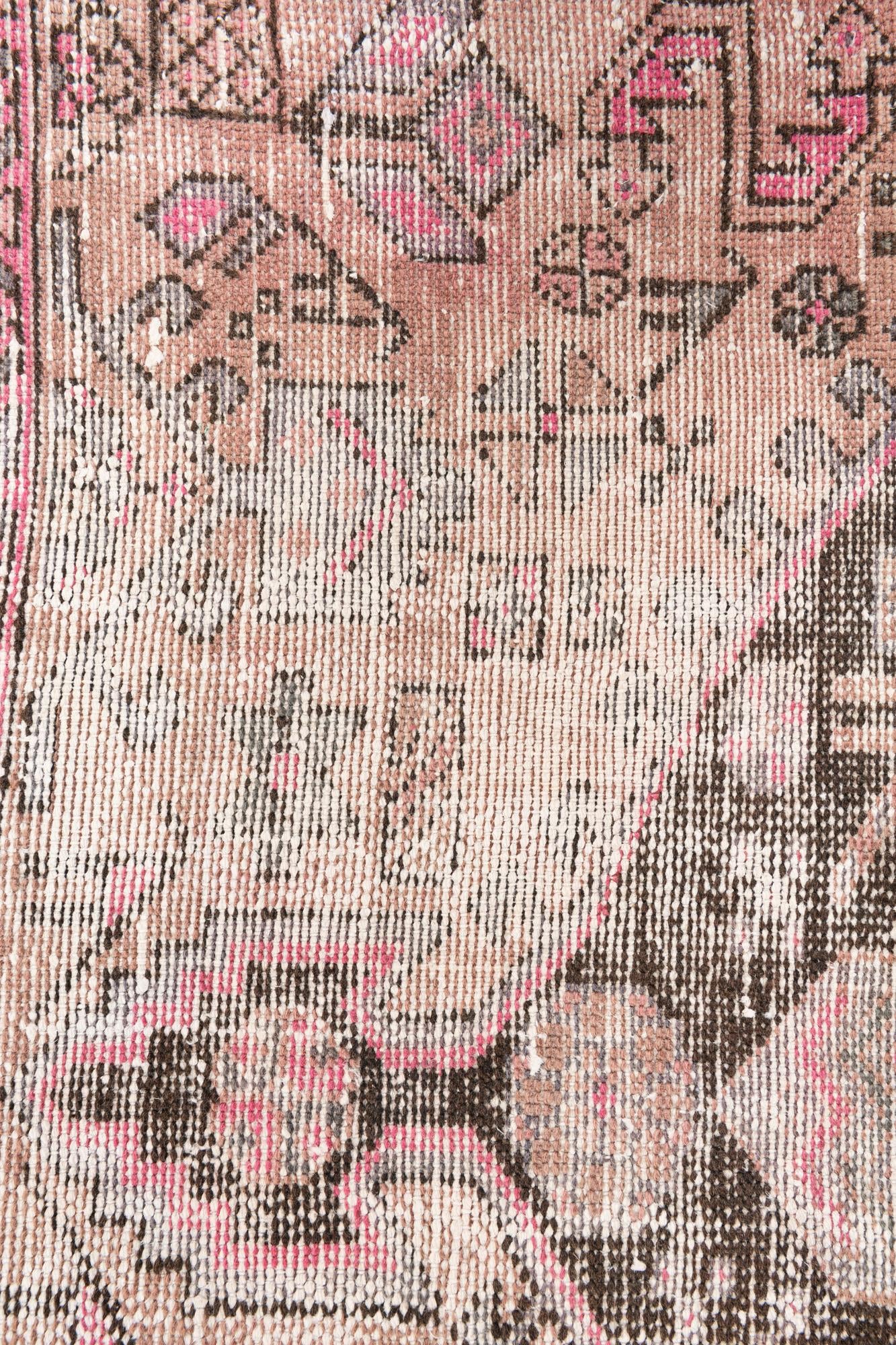 4' 4 x 7' 4 Hand Knotted Ultra Vintage Persian Wool Runner Rug