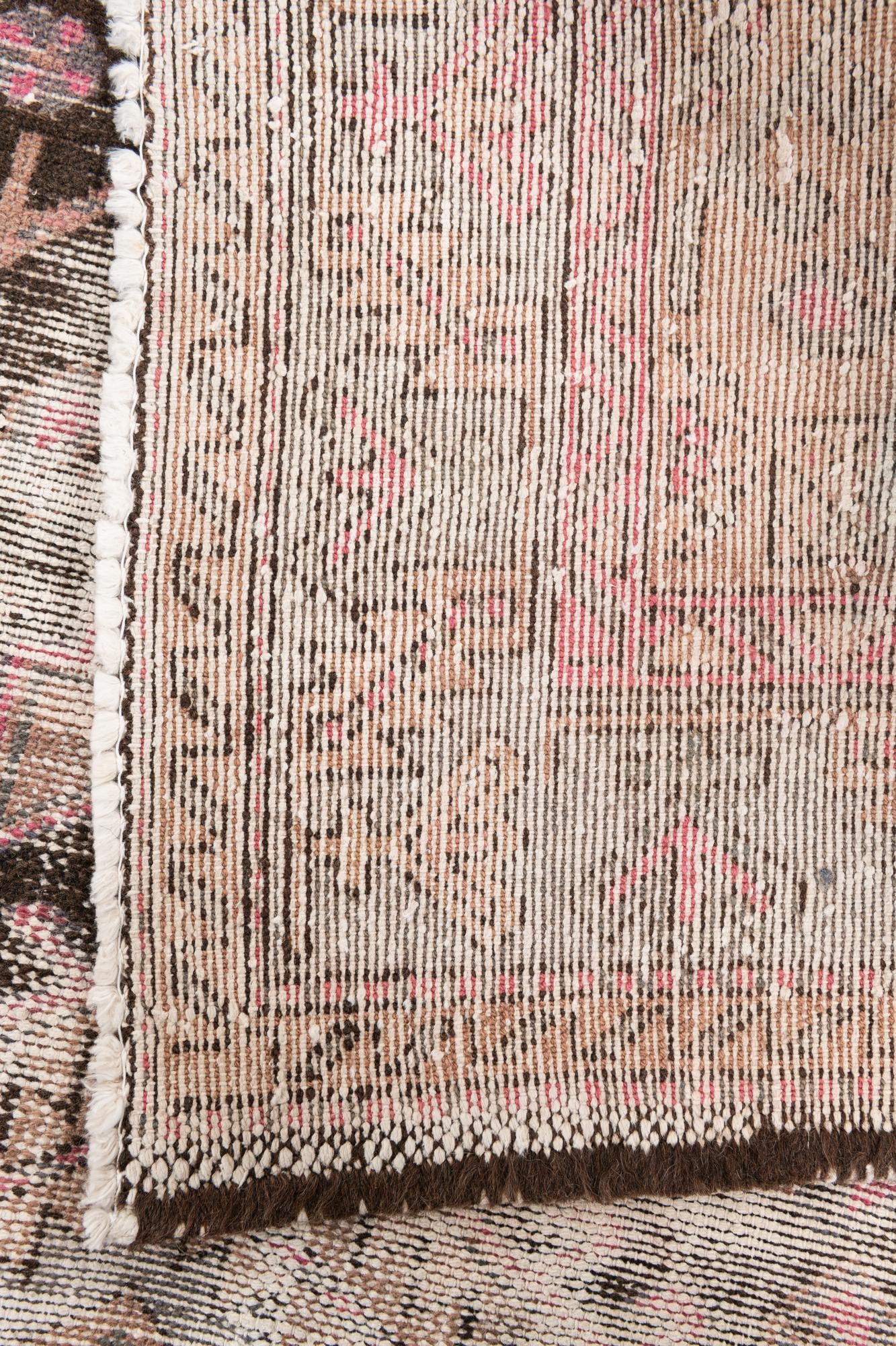 4' 4 x 7' 4 Hand Knotted Ultra Vintage Persian Wool Runner Rug
