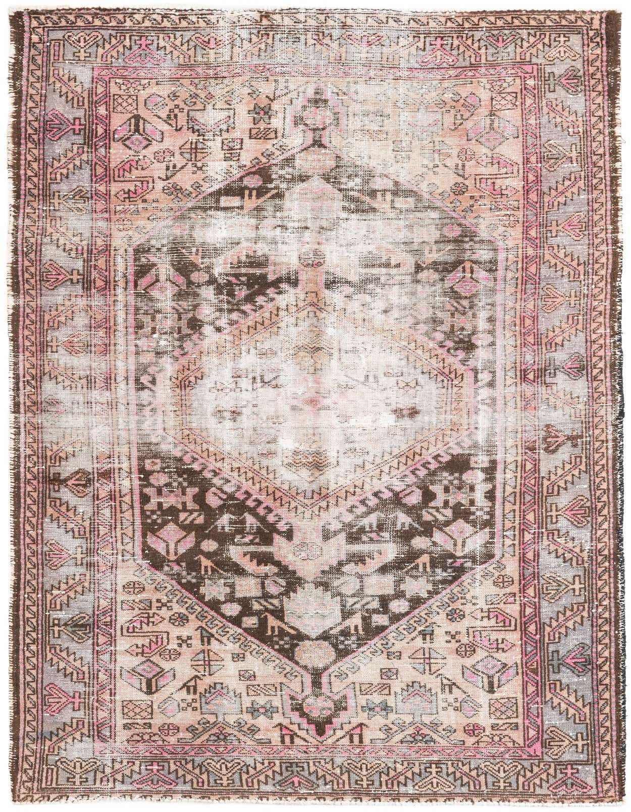 Primary image 4' 4 x 7' 4  Hand Knotted Ultra Vintage Persian Wool Runner Rug
