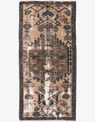 2' 6 x 5' 5 Hand Knotted Ultra Vintage Persian Wool Runner Rug