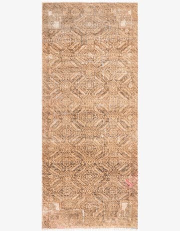 2' 4 x 5' 5 Hand Knotted Ultra Vintage Persian Wool Runner Rug