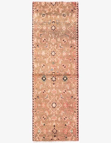 1' 8 x 5' 2 Hand Knotted Ultra Vintage Persian Wool Runner Rug