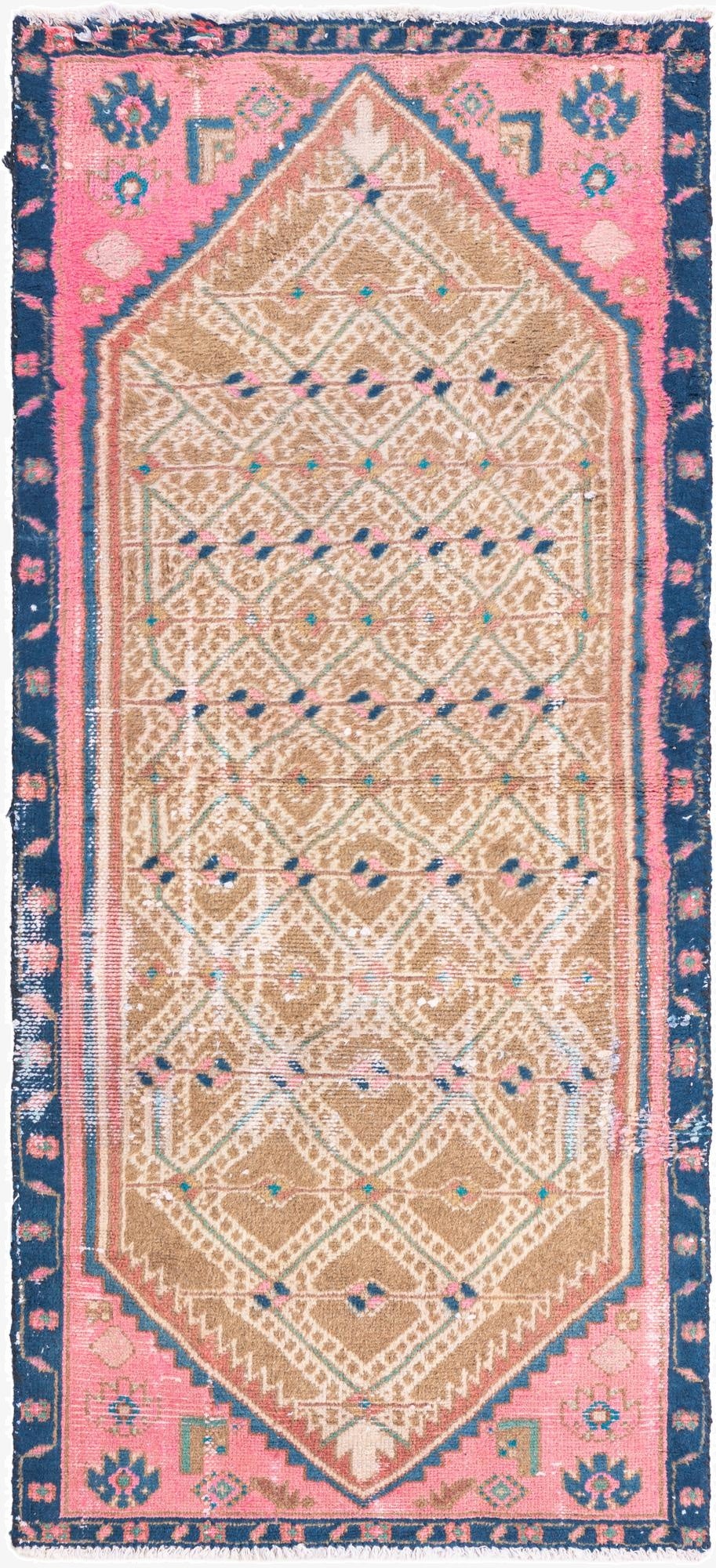2' 5 x 5' 3  Hand Knotted Ultra Vintage Persian Wool Runner Rug