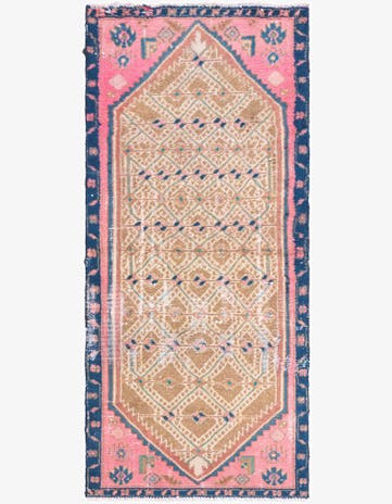 2' 5 x 5' 3 Hand Knotted Ultra Vintage Persian Wool Runner Rug
