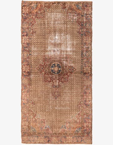4' 6 x 9' 4 Hand Knotted Ultra Vintage Persian Wool Runner Rug