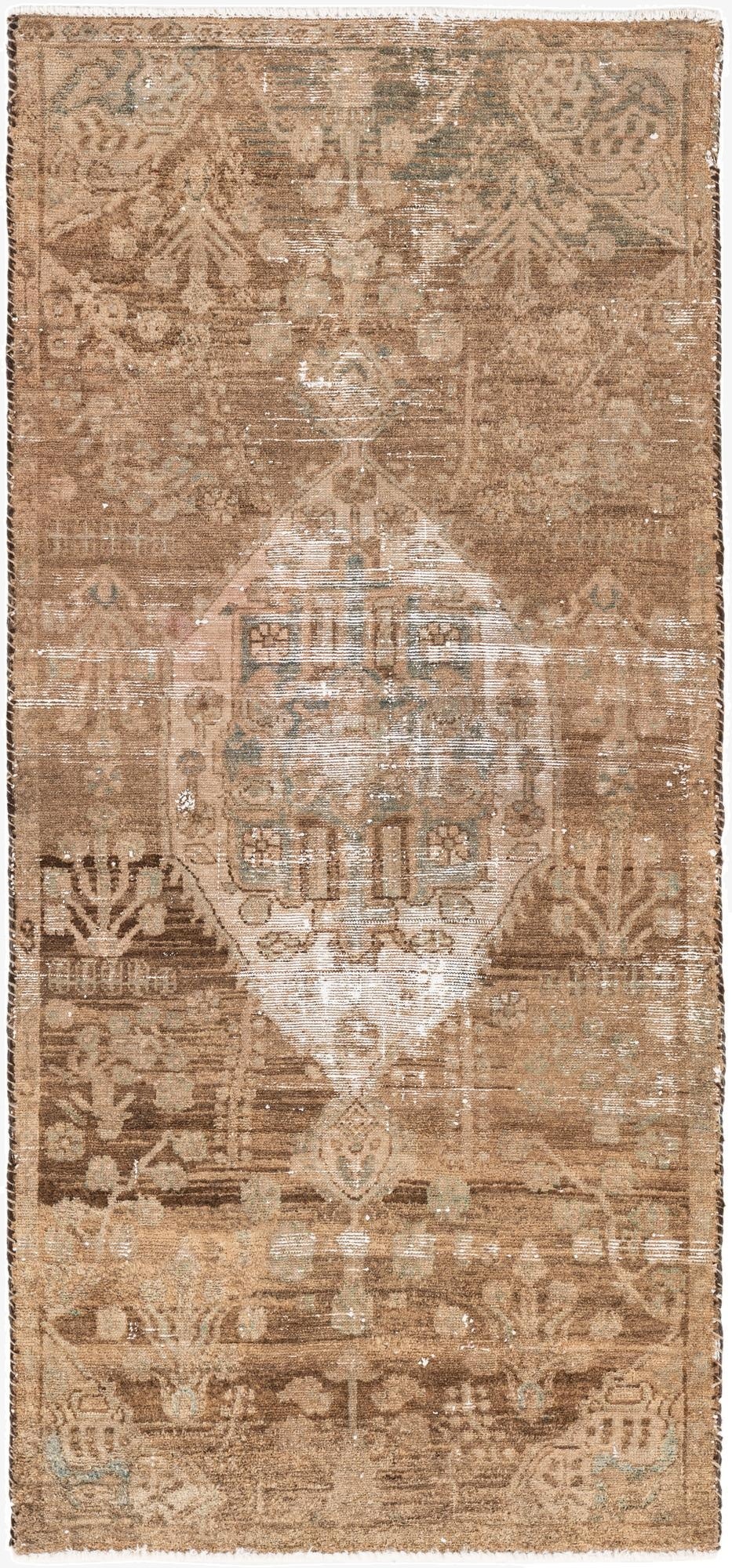 2' 10 x 6' 2  Hand Knotted Ultra Vintage Persian Wool Runner Rug