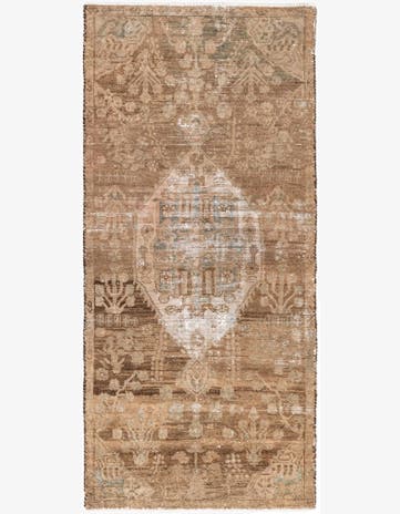2' 10 x 6' 2 Hand Knotted Ultra Vintage Persian Wool Runner Rug