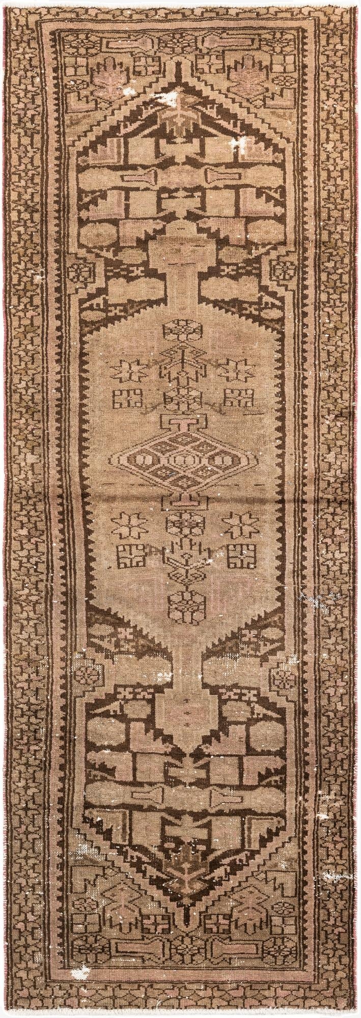 2' 10 x 8' 4  Hand Knotted Ultra Vintage Persian Wool Runner Rug