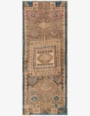 3' 2 x 8' 1 Hand Knotted Ultra Vintage Persian Wool Runner Rug