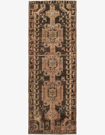 3' 5 x 9' 6 Hand Knotted Ultra Vintage Persian Wool Runner Rug