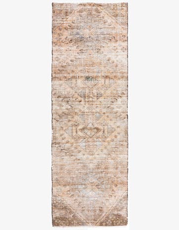 2' 9 x 8' 8 Hand Knotted Ultra Vintage Persian Wool Runner Rug