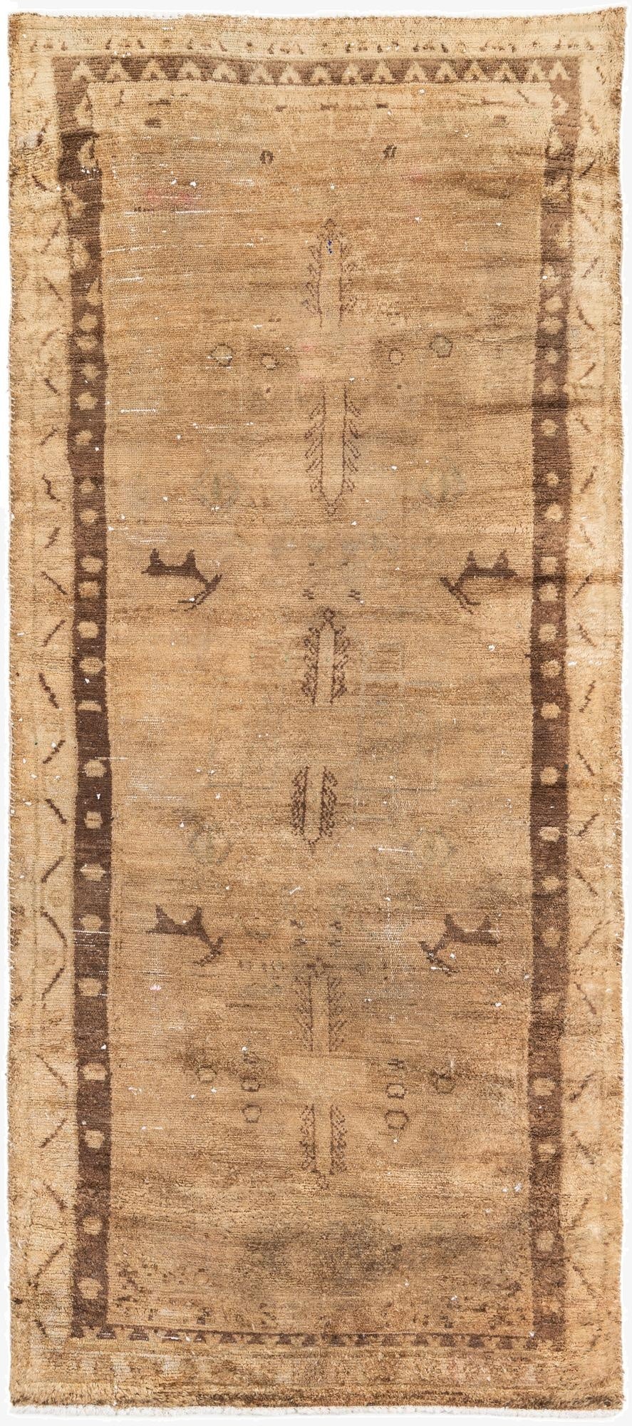 3' 1 x 7' 8  Hand Knotted Ultra Vintage Persian Wool Runner Rug