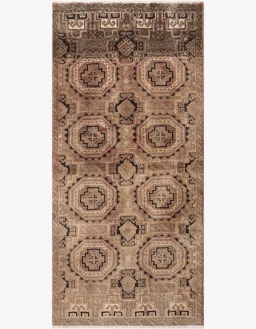 2' 6 x 5' 4 Hand Knotted Ultra Vintage Persian Wool Runner Rug