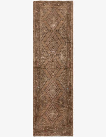 2' 8 x 9' Hand Knotted Ultra Vintage Persian Wool Runner Rug