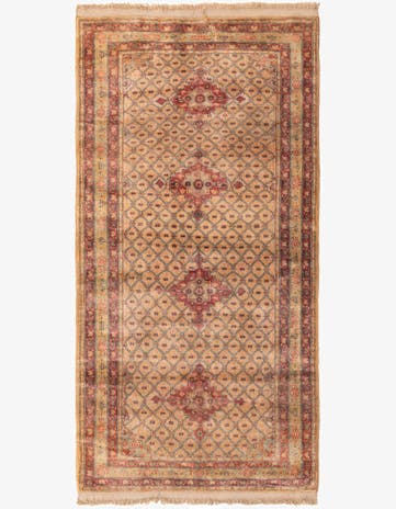 3' 5 x 6' 10 Hand Knotted Ultra Vintage Persian Wool Runner Rug