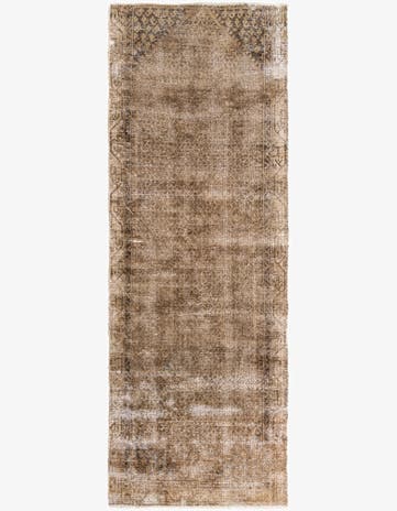 3' 3 x 9' Hand Knotted Ultra Vintage Persian Wool Runner Rug