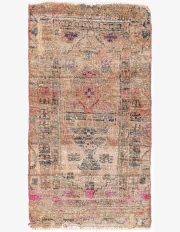 2' 6 x 4' 6 Hand Knotted Ultra Vintage Persian Wool Runner Rug