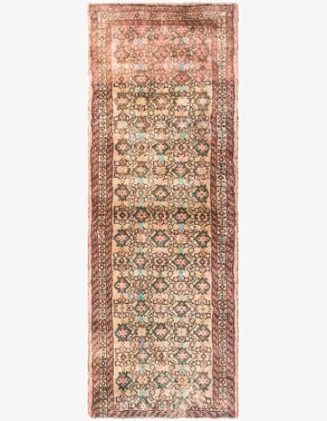 2' 7 x 6' 10 Hand Knotted Ultra Vintage Persian Wool Runner Rug