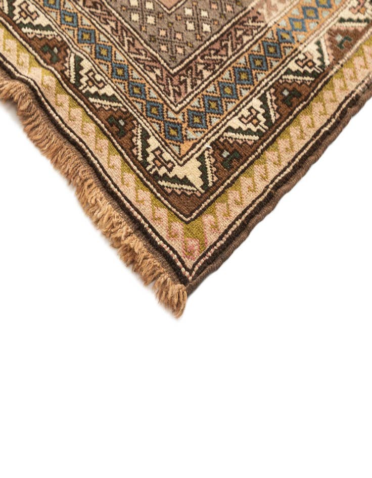 Detail image of 3' 9 x 4' 10  Hand Knotted Balouch Wool Square Rug