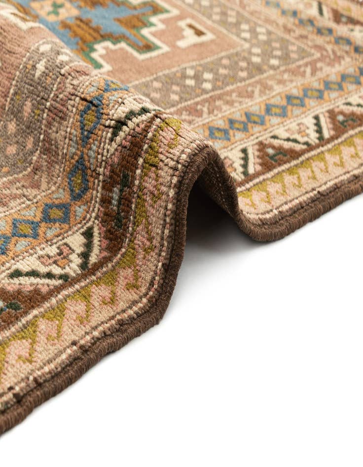 Detail image of 3' 9 x 4' 10  Hand Knotted Balouch Wool Square Rug