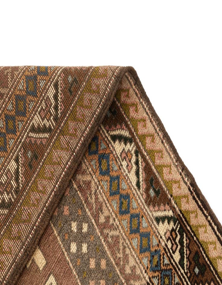 Detail image of 3' 9 x 4' 10  Hand Knotted Balouch Wool Square Rug