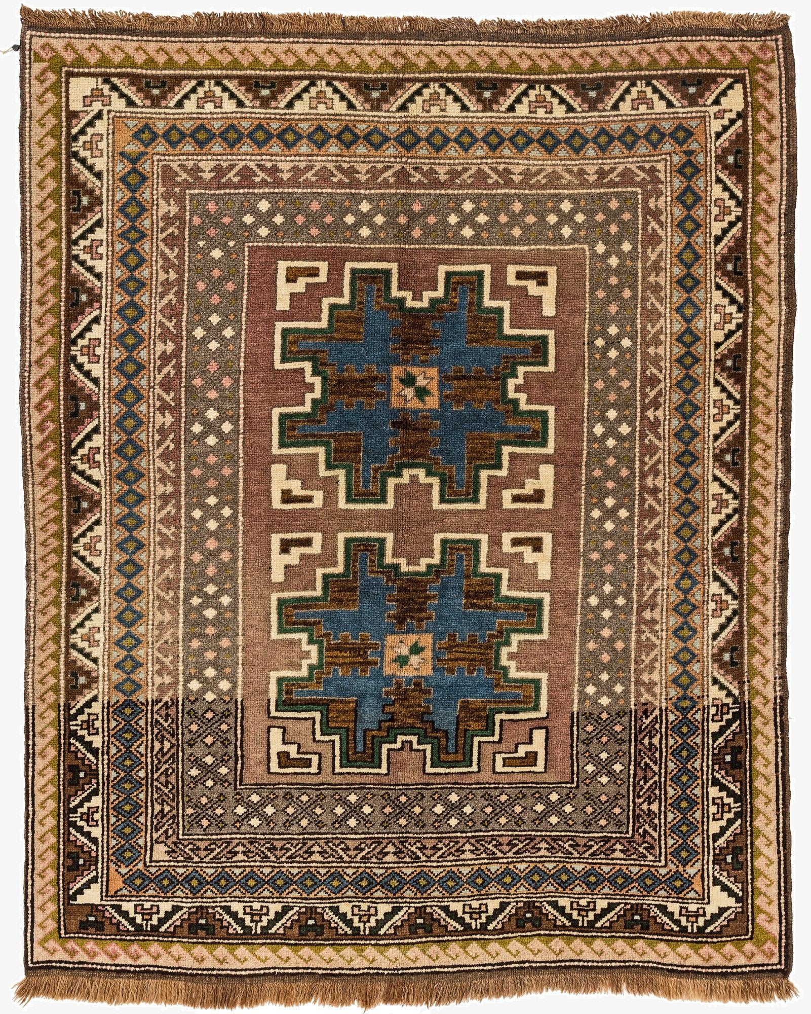 3' 9 x 4' 10  Hand Knotted Balouch Wool Square Rug