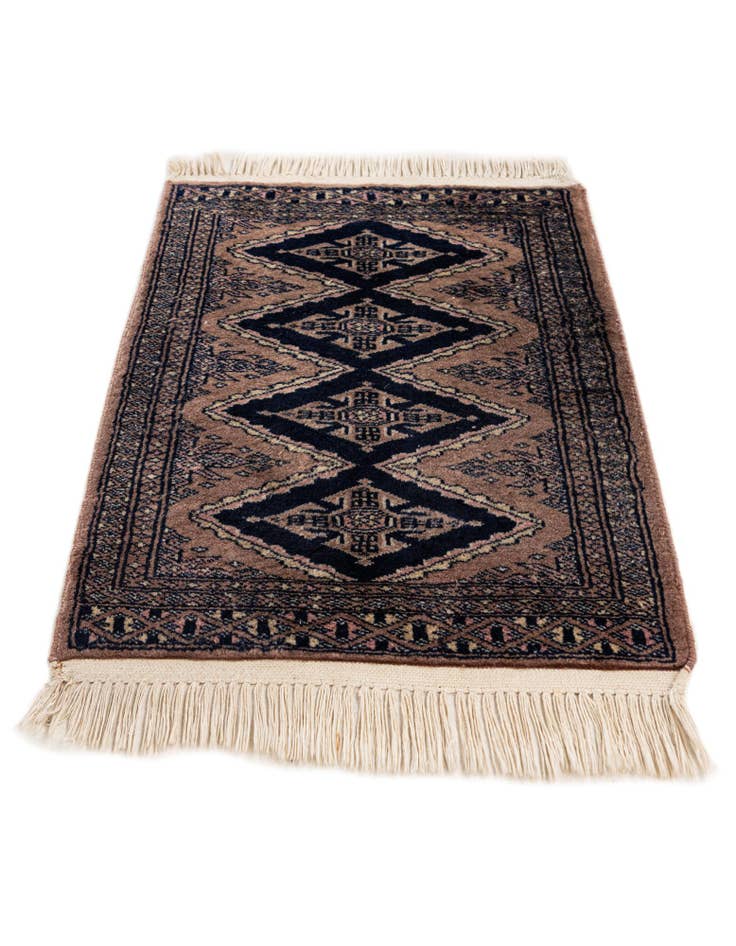 Detail image of 1' 7 x 2' 3 Hand Knotted Bokhara Wool Square Rug