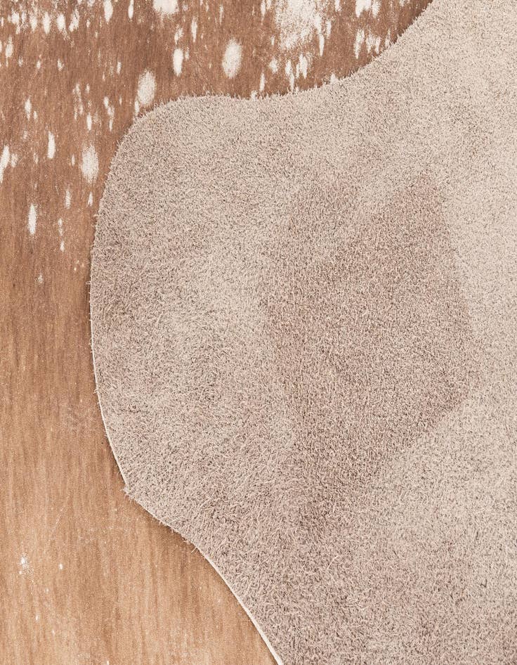 Detail image of 6' 1 x 6' 1 Cowhide Leather Square Rug