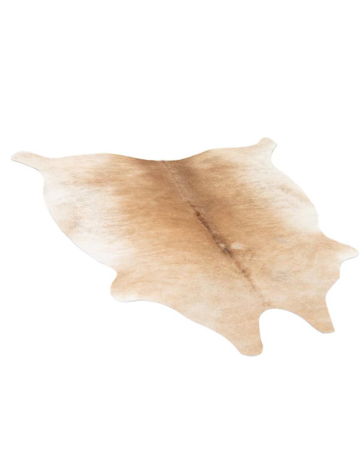 Detail image of 5' 2 x 5' 4 Cowhide Leather Square Rug