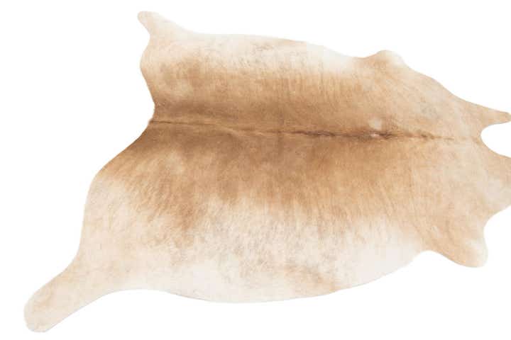 5' 2 x 5' 4 Cowhide Leather Square Rug