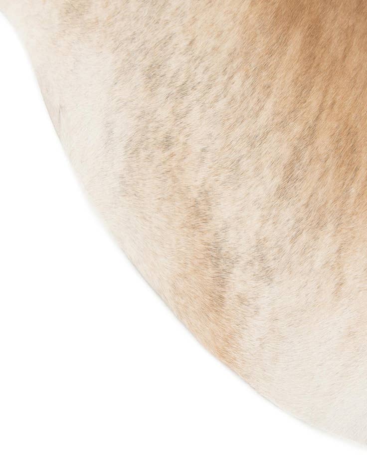 Detail image of 5' 2 x 5' 4 Cowhide Leather Square Rug