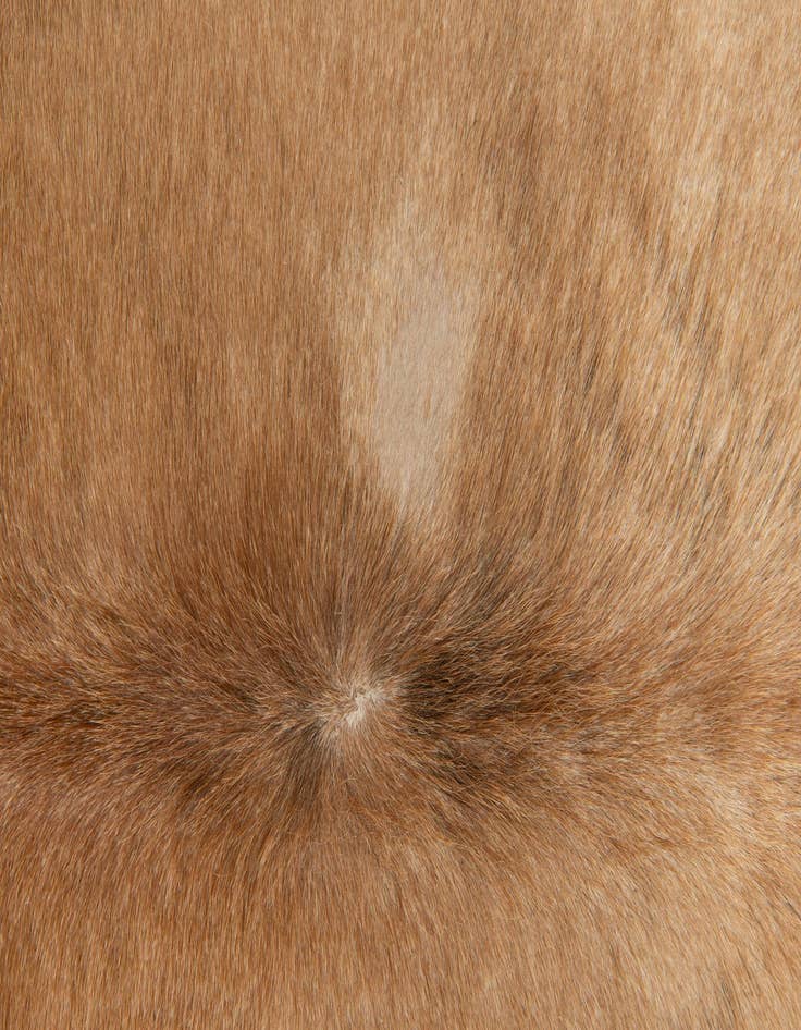 Detail image of 5' 2 x 5' 4 Cowhide Leather Square Rug