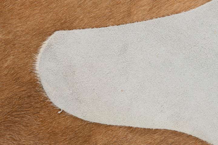 5' 2 x 5' 4 Cowhide Leather Square Rug