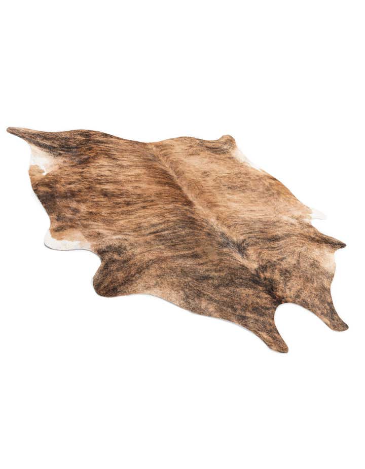 6' 5 x 6' 11 Cowhide Leather Square Rug