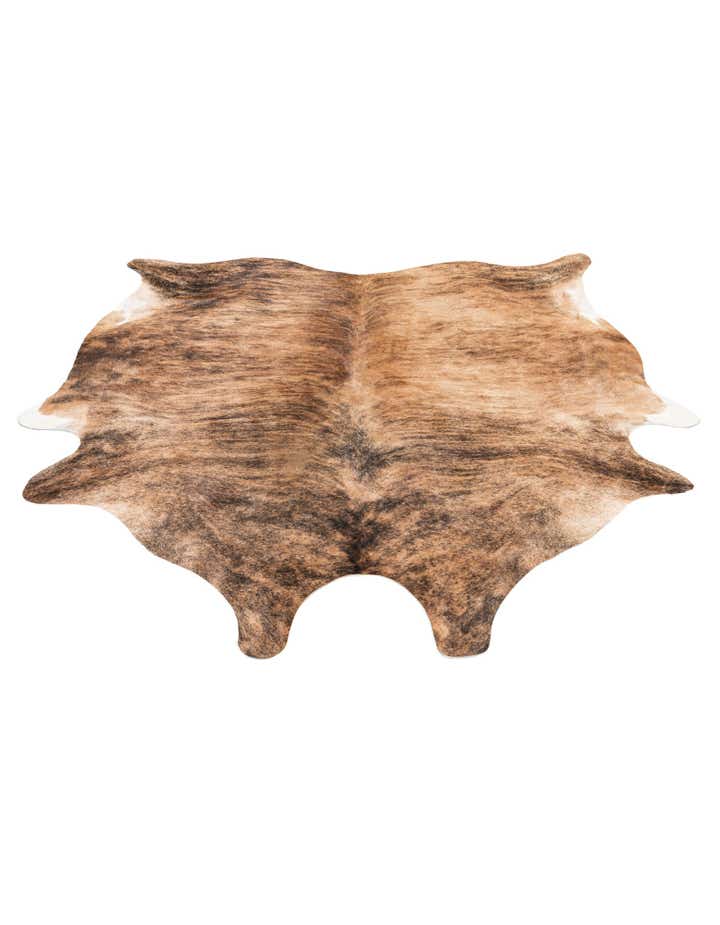 6' 5 x 6' 11 Cowhide Leather Square Rug