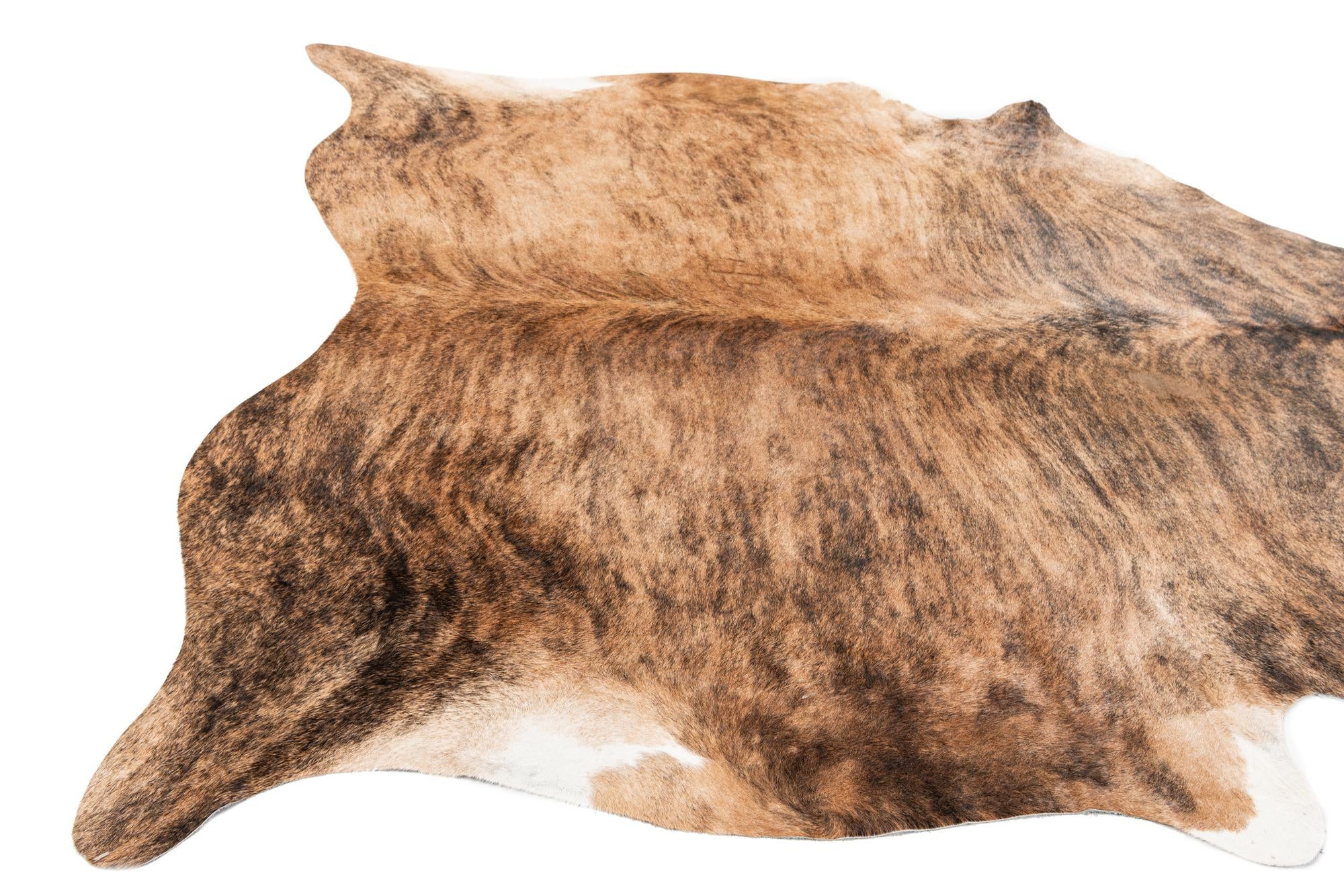6' 5 x 6' 11 Cowhide Leather Square Rug