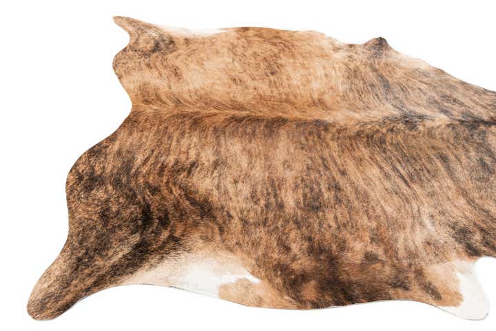 6' 5 x 6' 11 Cowhide Leather Square Rug